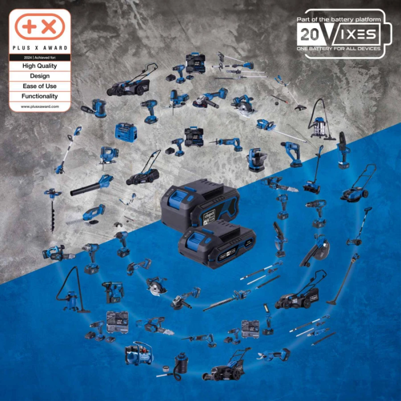 Akumulatora leņķa slīpmašīna C-AG125-X Set L, Scheppach