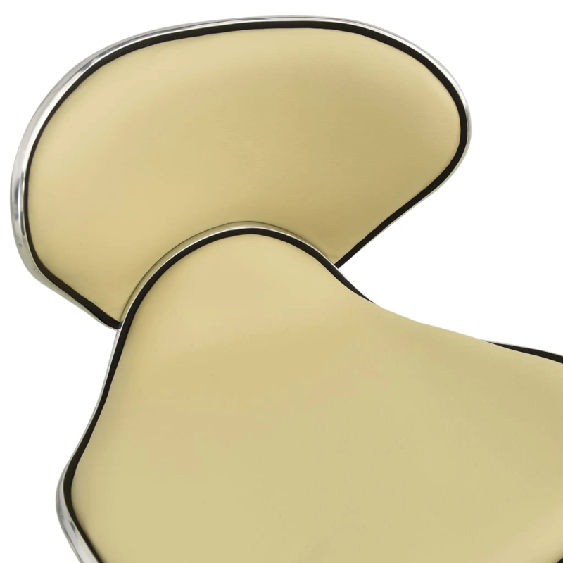 vidaXL biroja krēsls, krēmkrāsas mākslīgā āda