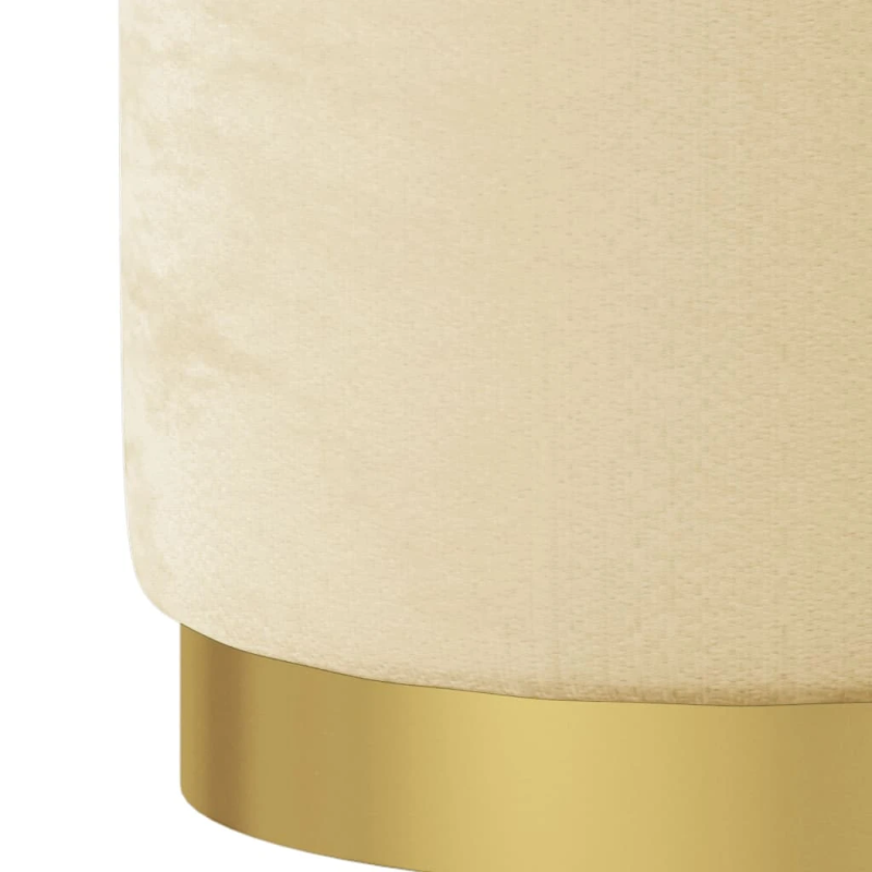 vidaXL apaļš krēsls ar uzglabāšanas nodalījumu, aprikožu krāsas samts 31 x 37 cm