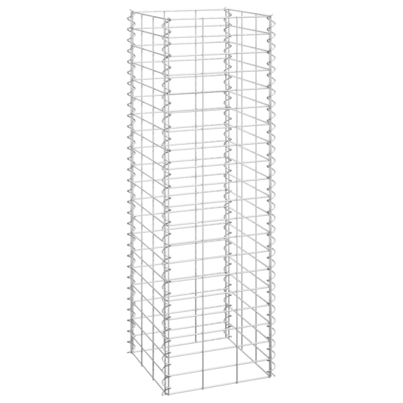 vidaXL Aukšti gabionų loveliai, 3vnt., 30x30x100cm, geležis