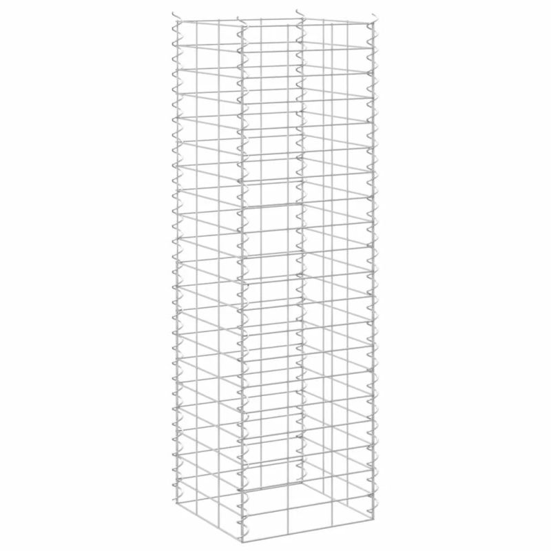 vidaXL Aukšti gabionų loveliai, 3vnt., 30x30x100cm, geležis