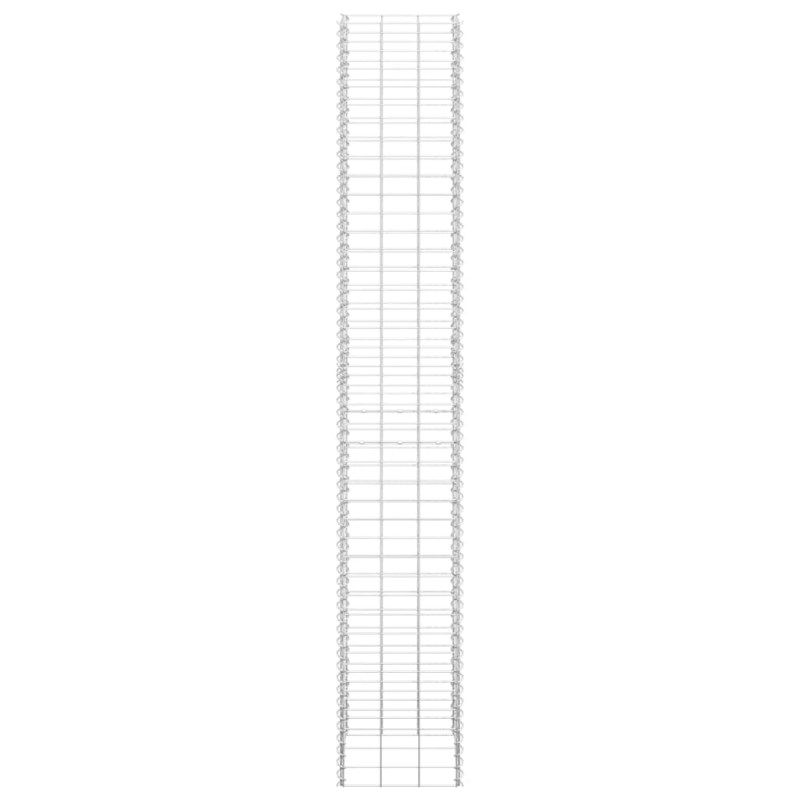 vidaXL gabioni-augstās puķu kastes, 3 gab., 30x30x200 cm, dzelzs