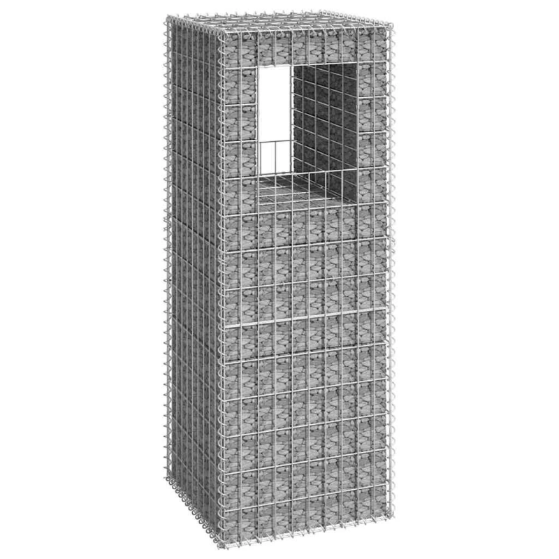 vidaXL vertikāls gabions, 50x50x140 cm, dzelzs