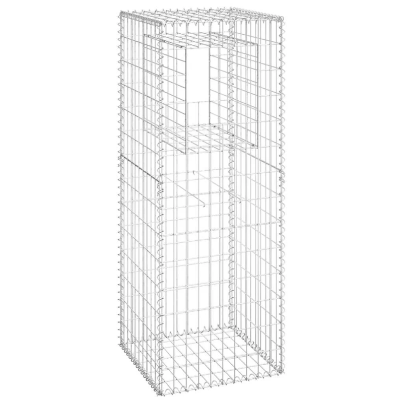 vidaXL vertikāls gabions, 50x50x140 cm, dzelzs