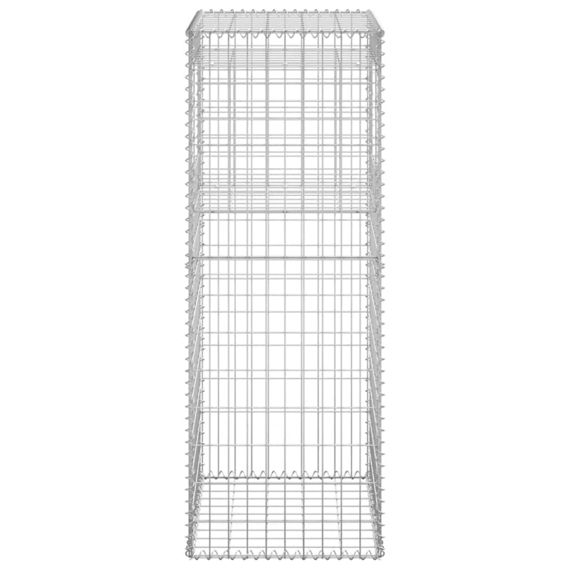 vidaXL vertikāli gabioni, 2 gab., 50x50x140 cm, dzelzs