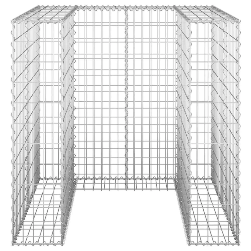 vidaXL gabions atkritumu tvertnēm, cinkots tērauds, 110x100x110 cm