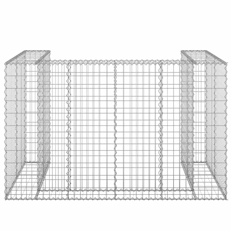 vidaXL gabions atkritumu tvertnēm, cinkots tērauds, 180x100x110 cm