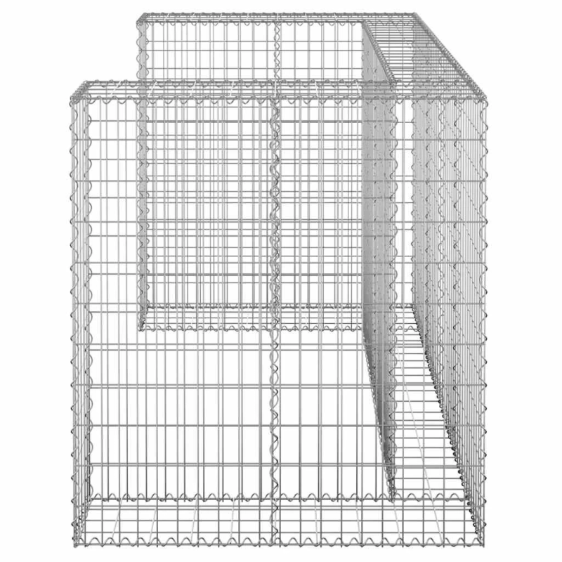 vidaXL gabions atkritumu tvertnēm, cinkots tērauds, 180x100x110 cm