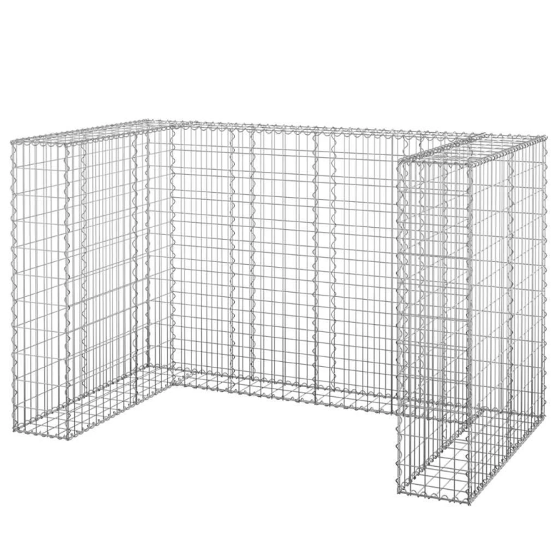 vidaXL gabions atkritumu tvertnēm, cinkots tērauds, 180x100x110 cm