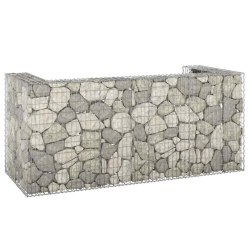 vidaXL gabions atkritumu tvertnēm, cinkots tērauds, 254x100x110 cm