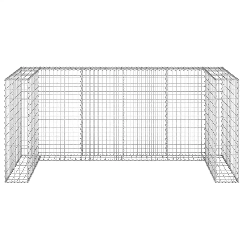 vidaXL gabions atkritumu tvertnēm, cinkots tērauds, 254x100x110 cm