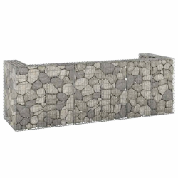 vidaXL gabions atkritumu tvertnēm, cinkots tērauds, 325x100x110 cm