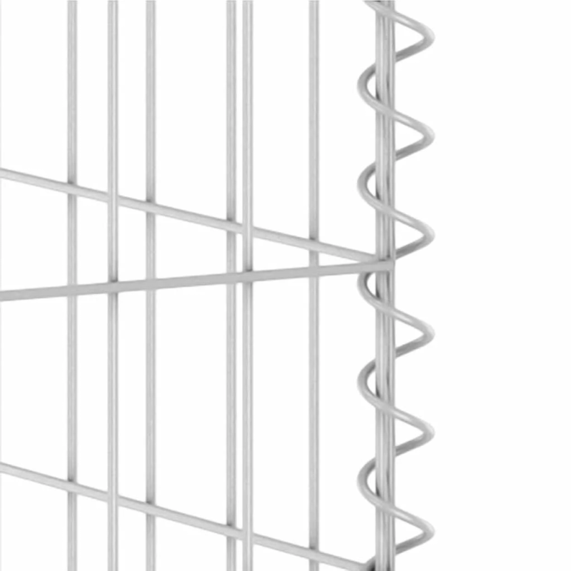 vidaXL gabions atkritumu tvertnēm, cinkots tērauds, 325x100x110 cm