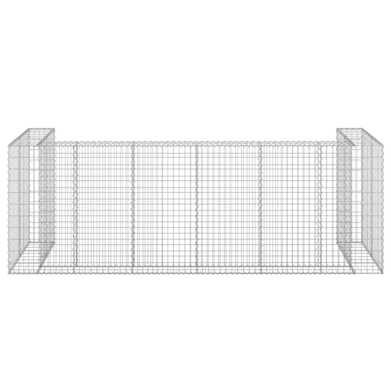 vidaXL gabions atkritumu tvertnēm, cinkots tērauds, 325x100x110 cm