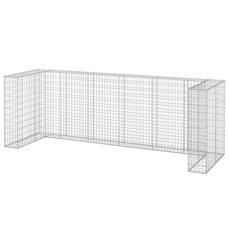 vidaXL gabions atkritumu tvertnēm, cinkots tērauds, 325x100x110 cm