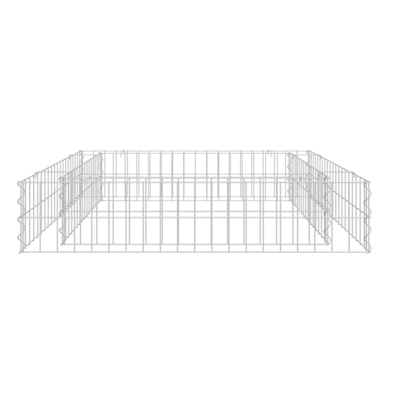vidaXL gabions, augstā puķu kaste, cinkots tērauds, 100x100x20 cm