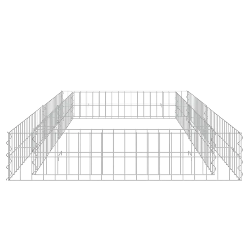 vidaXL gabions, augstā puķu kaste, cinkots tērauds, 200x100x20 cm