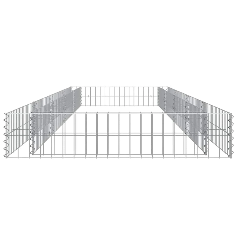 vidaXL gabions, augstā puķu kaste, cinkots tērauds, 400x100x20 cm