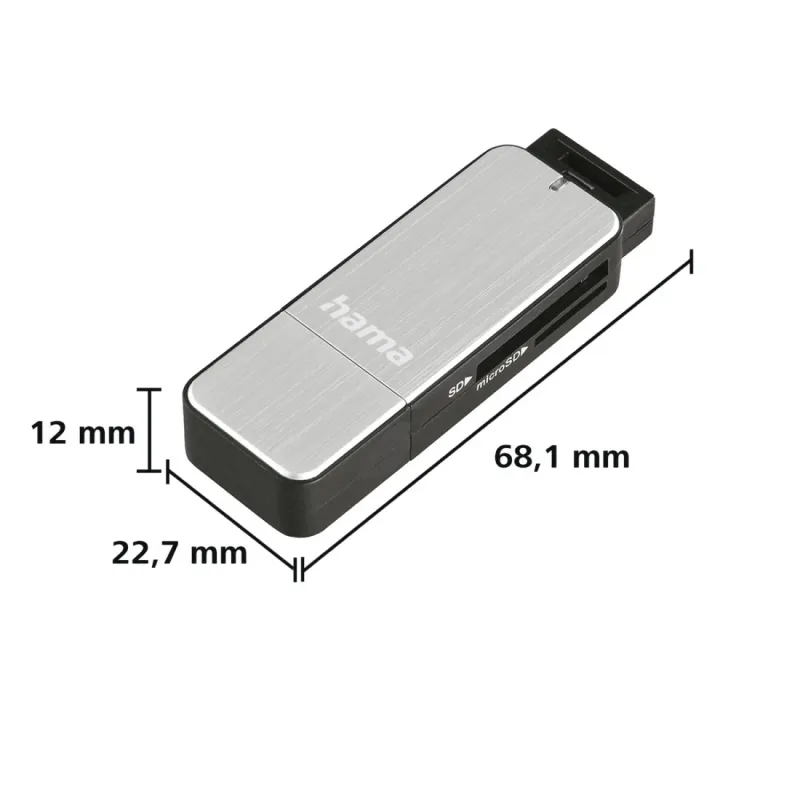 Hama 00123900 USB 3.0 Card Reader Aluminium