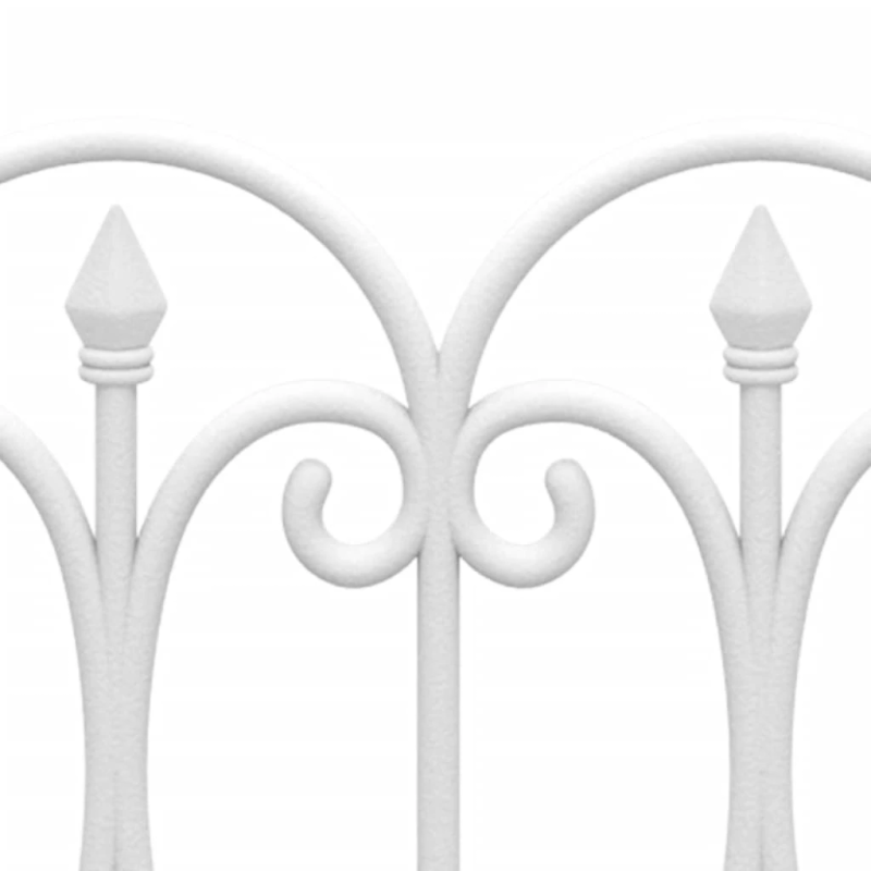 vidaXL zāliena apmales, 17 gab., baltas, 10 m, PP