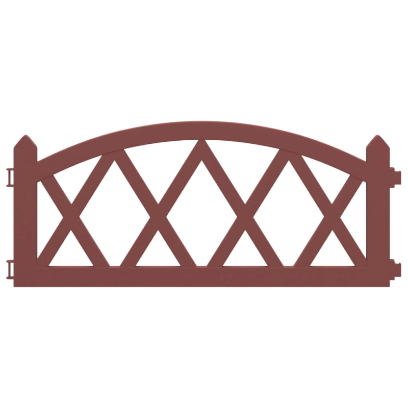 vidaXL zāliena apmales, 17 gab., sarkanas, 10 m, PP