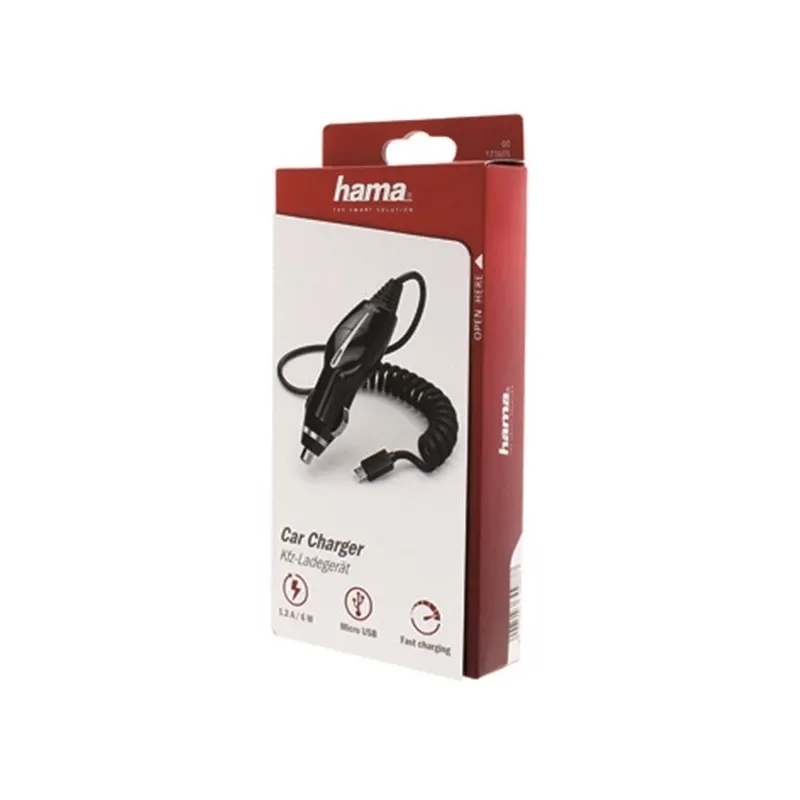 Hama 00173605 Car charger mikro USB 1.2A. Black