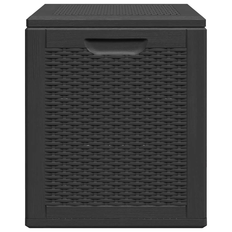 vidaXL dārza uzglabāšanas kaste, 90 L, melna, PP rotangpalma