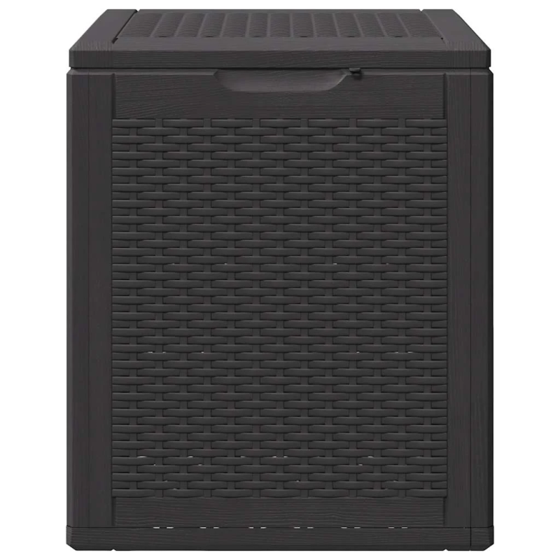 vidaXL dārza uzglabāšanas kaste, 90 L, melna, PP rotangpalma