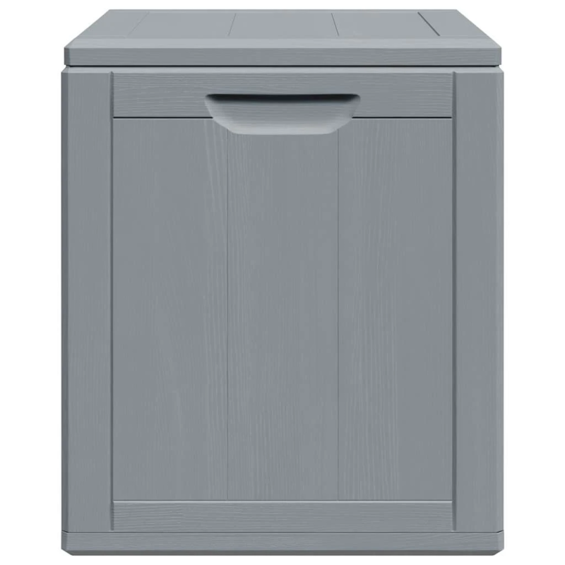 vidaXL dārza uzglabāšanas kaste, 90 l, pelēka, PP koksnes izskats