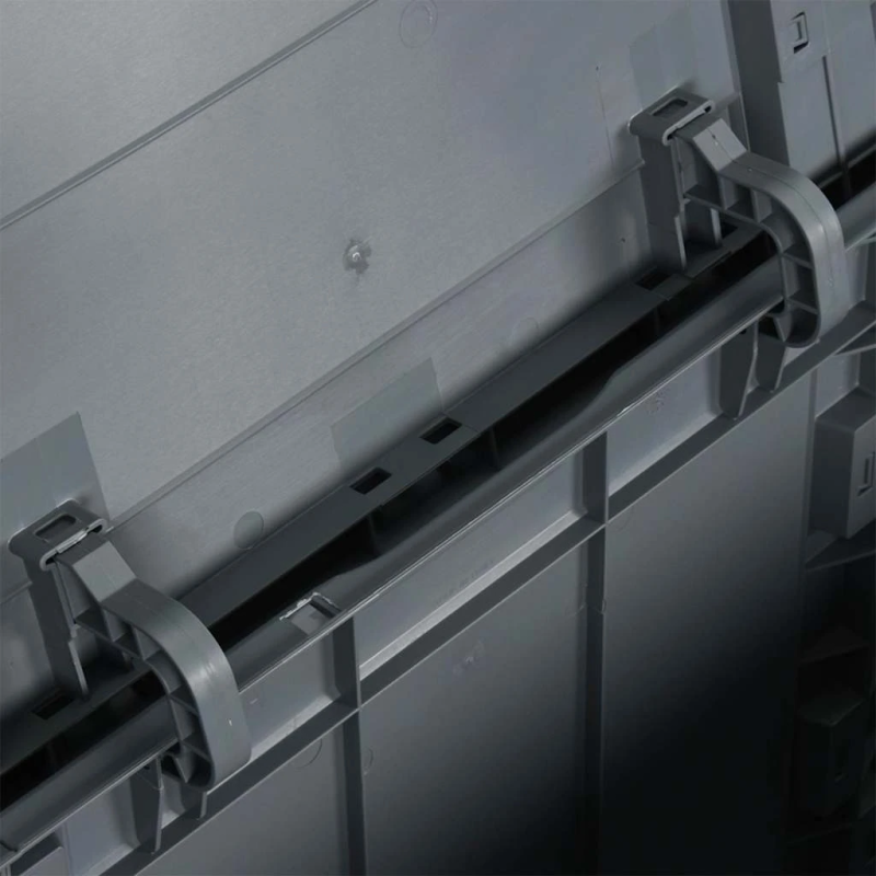 vidaXL dārza uzglabāšanas kaste, 90 l, pelēka, PP koksnes izskats