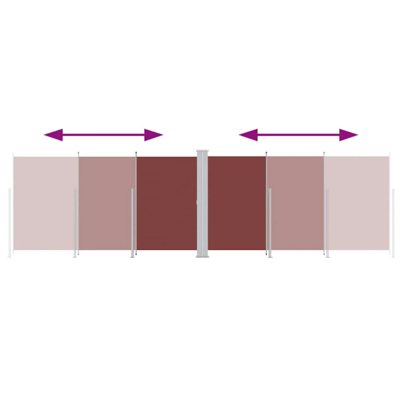 vidaXL izvelkams sānu aizslietnis, brūns, 180x600 cm
