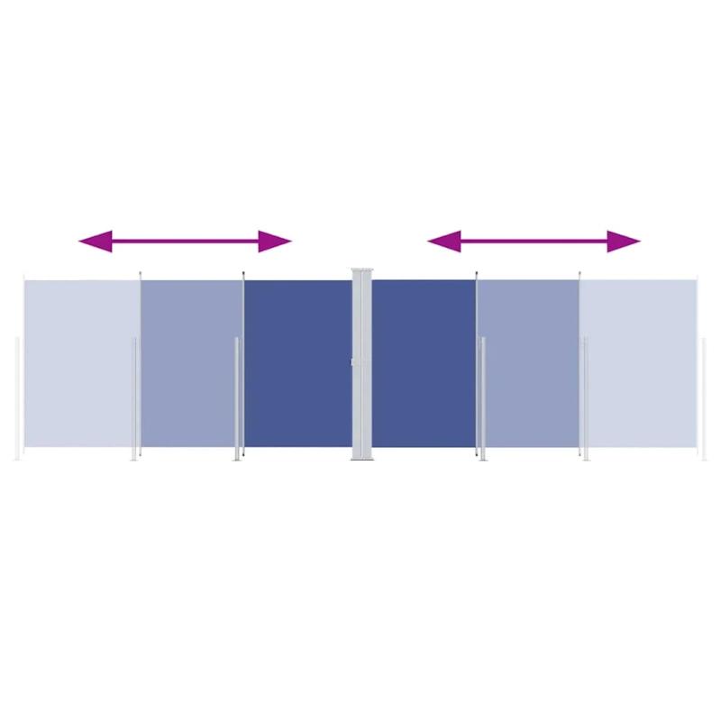 vidaXL izvelkams sānu aizslietnis, zils, 180x600 cm