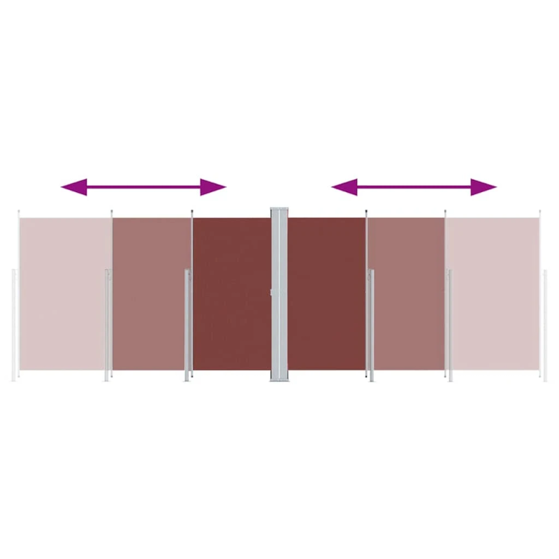 vidaXL izvelkama sānu markīze, brūna, 220x600 cm