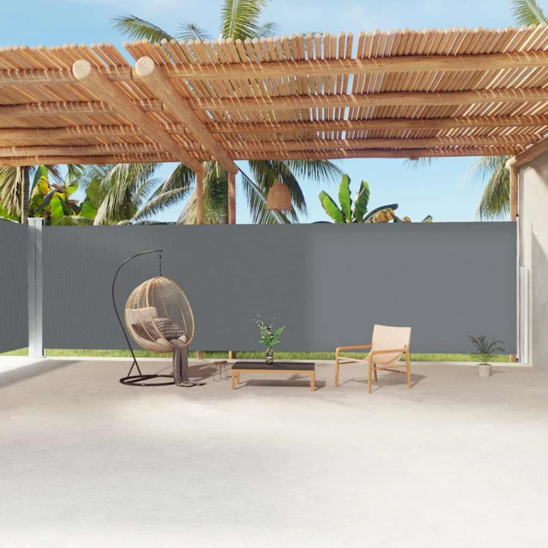 vidaXL izvelkama sānu markīze, antracītpelēka, 220x1200 cm