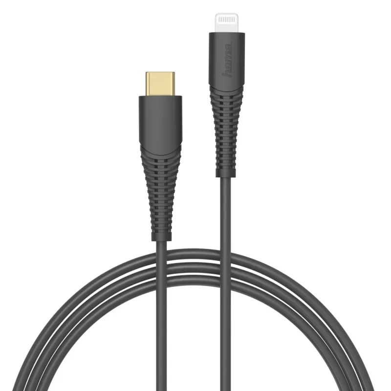 Hama 00183308 Fast Charging-Data Cable, USB-C - Lightning 1.5m Black