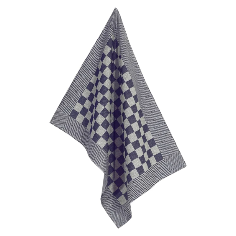 vidaXL virtuves dvieļi, 20 gab., zili un balti, 50x70 cm, kokvilna