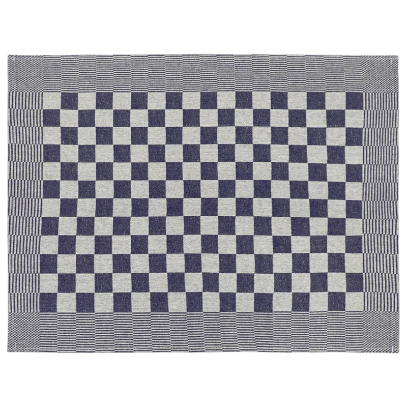 vidaXL dvieļu komplekts, 10 gab., zili un balti, kokvilna