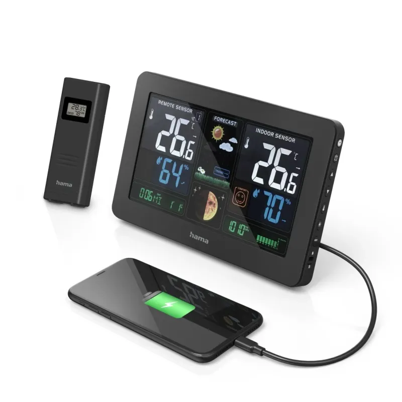 Hama 00186380 Weather station Premium Black
