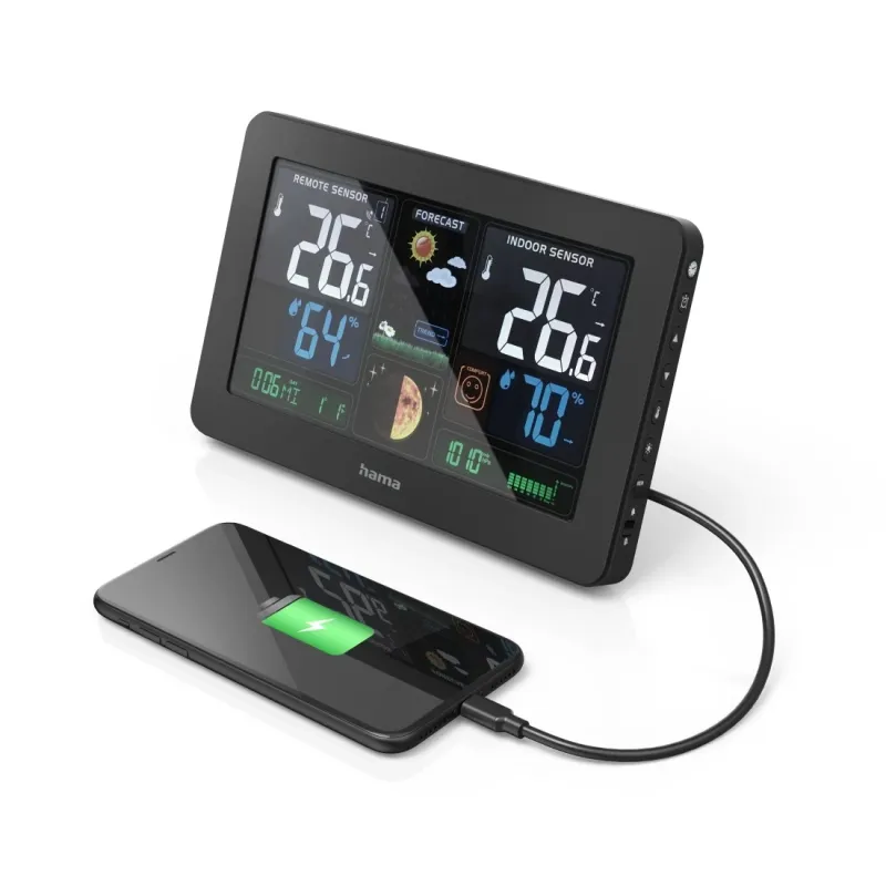 Hama 00186380 Weather station Premium Black