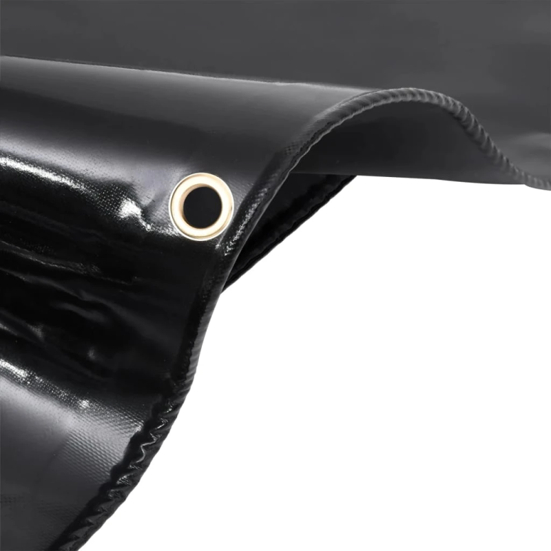 vidaXL brezenta pārklājs, tents, 650 g-m², 4x4 m, melns