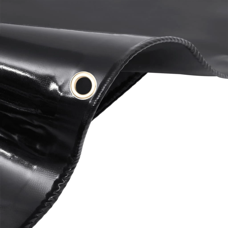 vidaXL brezenta pārklājs, tents, 650 g-m², 1,5x10 m, melns