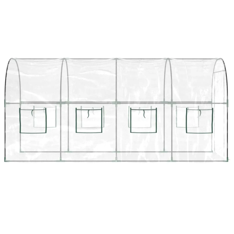 vidaXL siltumnīca, caurspīdīga, 160x400x190 cm, PVC, tērauds