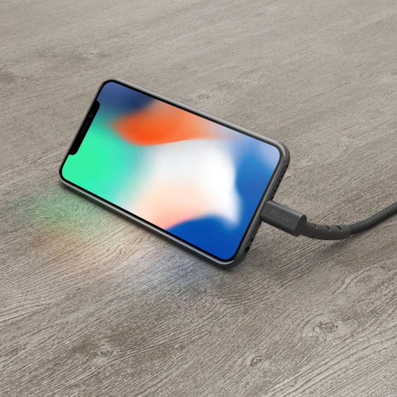 Hama 00187215 Stand Charging-Data Cable, Micro-USB 1.5m black