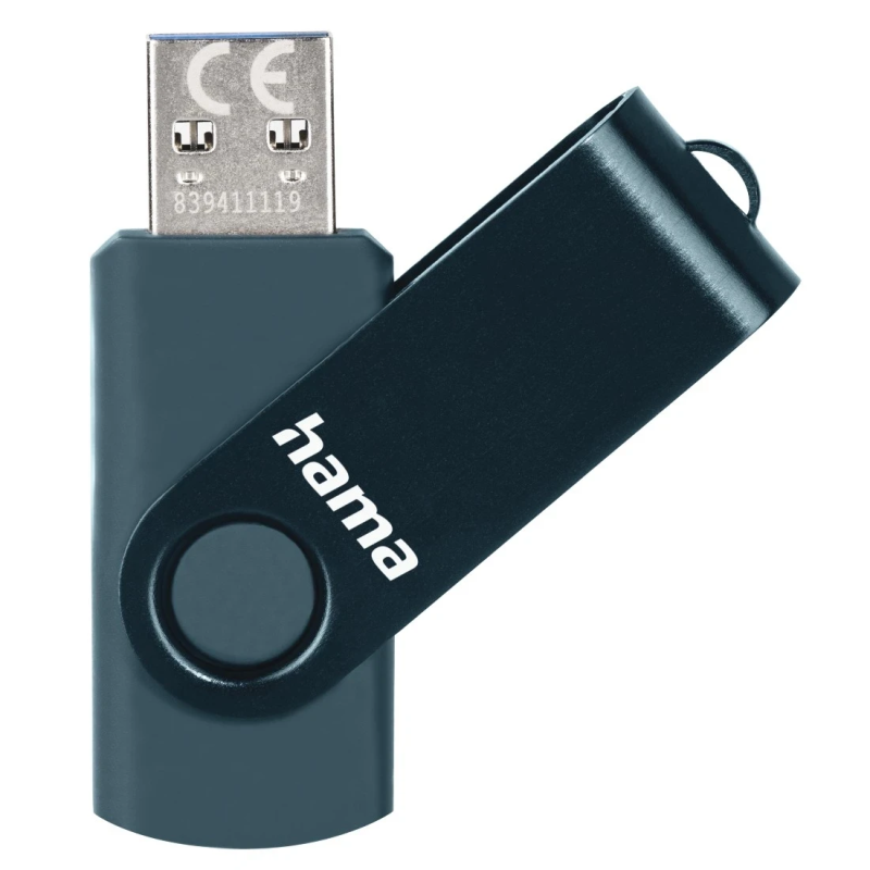 Hama 00182465 Rotate 128GB USB 3.0 petrol blue