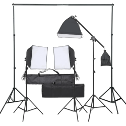 vidaXL fotostudijas komplekts, gaismas