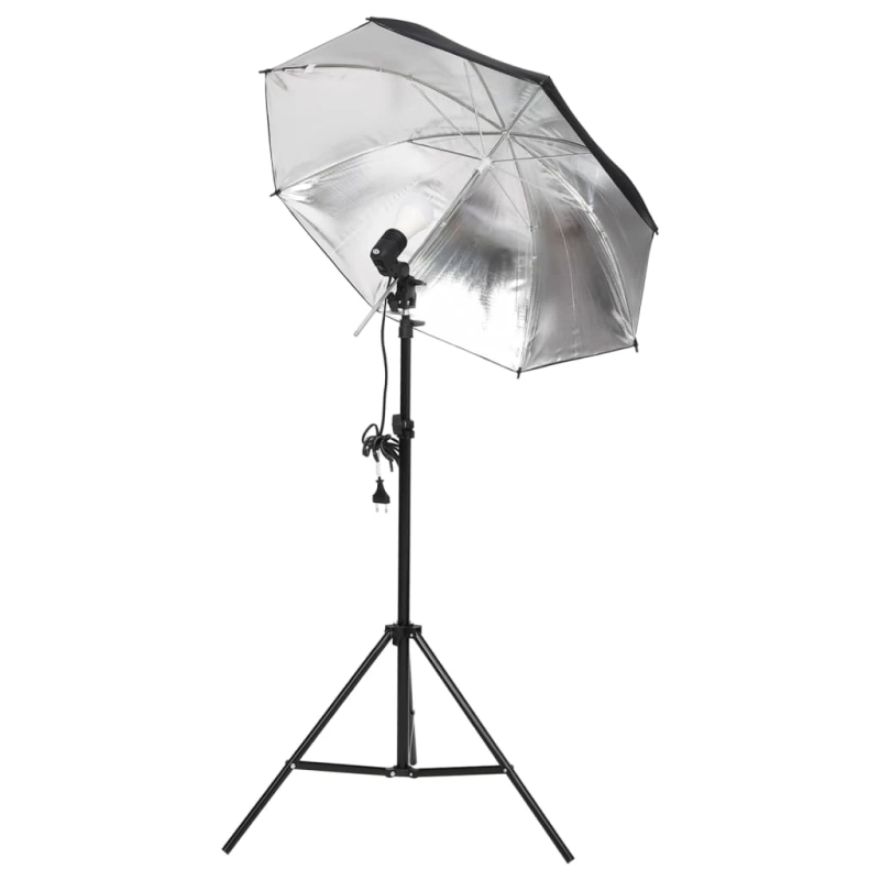vidaXL fotostudijas komplekts, gaismas un fons