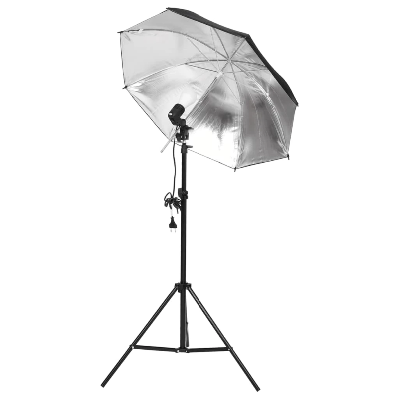 vidaXL fotostudijas komplekts, gaismas un fons