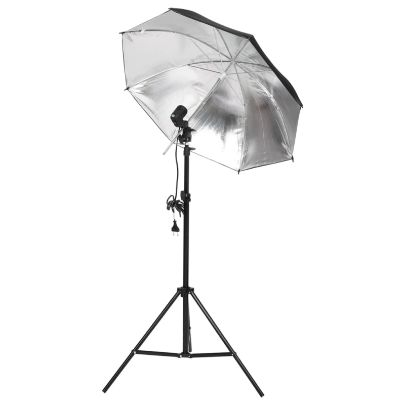 vidaXL fotostudijas komplekts, gaismas un fons