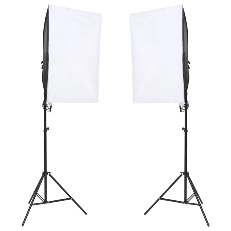 vidaXL fotostudijas komplekts, gaismas un fons