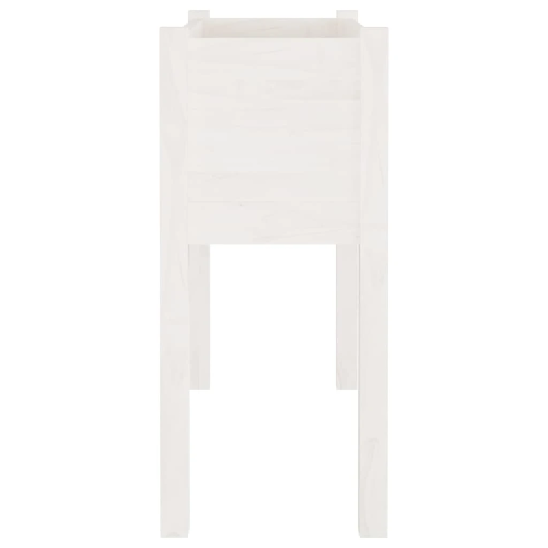 vidaXL dārza puķu kastes, 2 gab., 70x31x70 cm, balts priedes masīvkoks